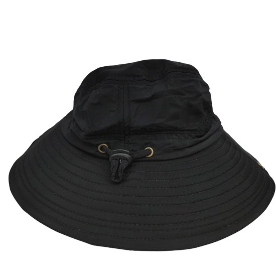 BLACK BREATHABLE FISHERMAN HAT